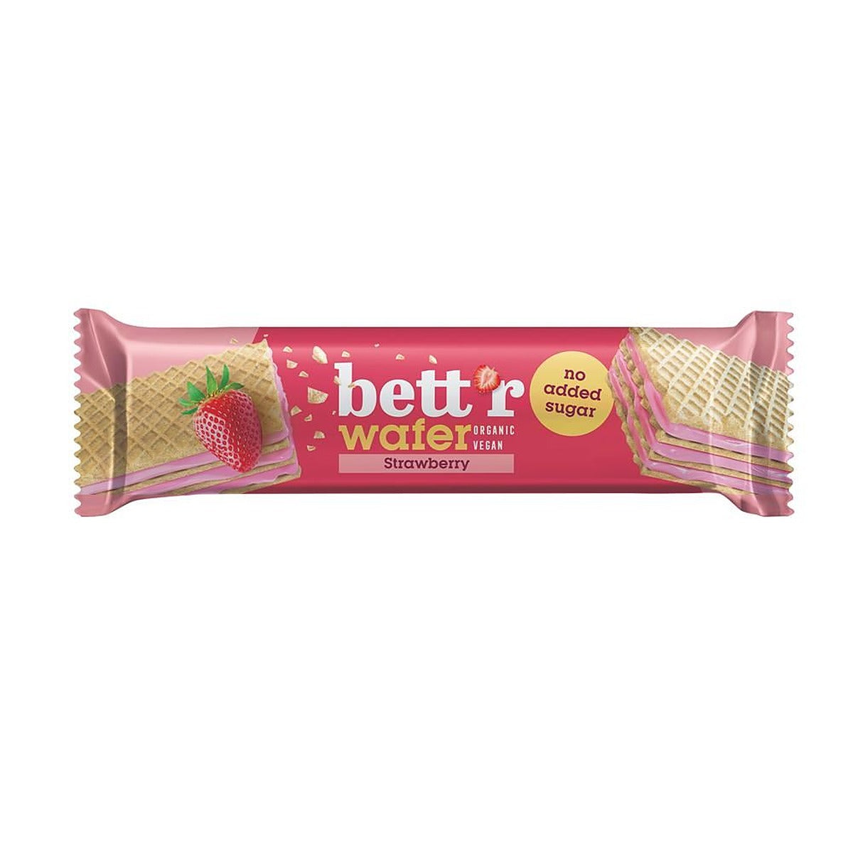 Bettr Organic No Added Sugar Strawberry and Cashew Wafer 30g