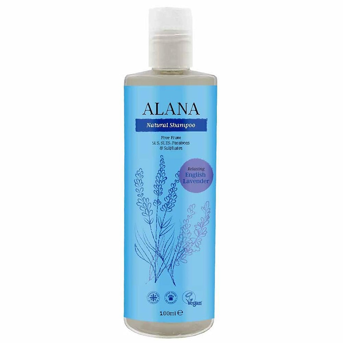 Alana English Lavender Natural Shampoo 100ml Convenience/Travel Bottle