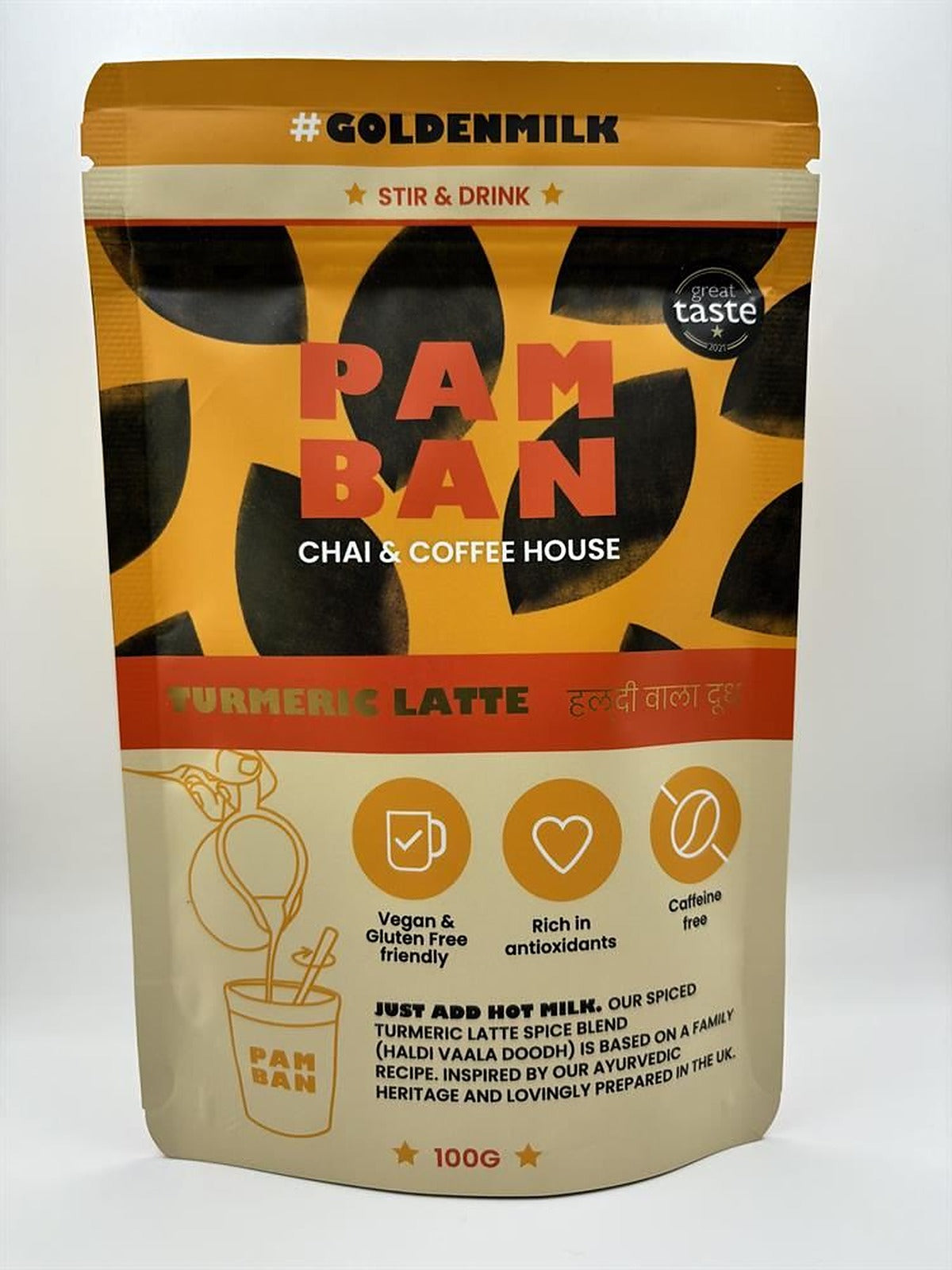 Pamban Chai & Coffee House Stir & Drink - Turmeric Latte 150g