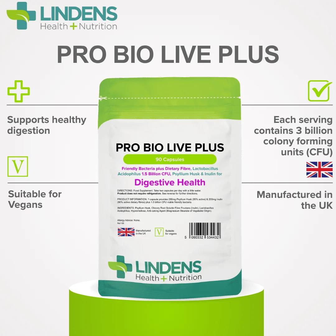 Lindens Pro Bio Live Plus - 90 Capsules - image 3