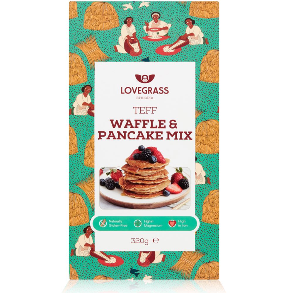 Lovegrass Ethiopia Wholegrain Teff Waffle & Pancake Mix 320g