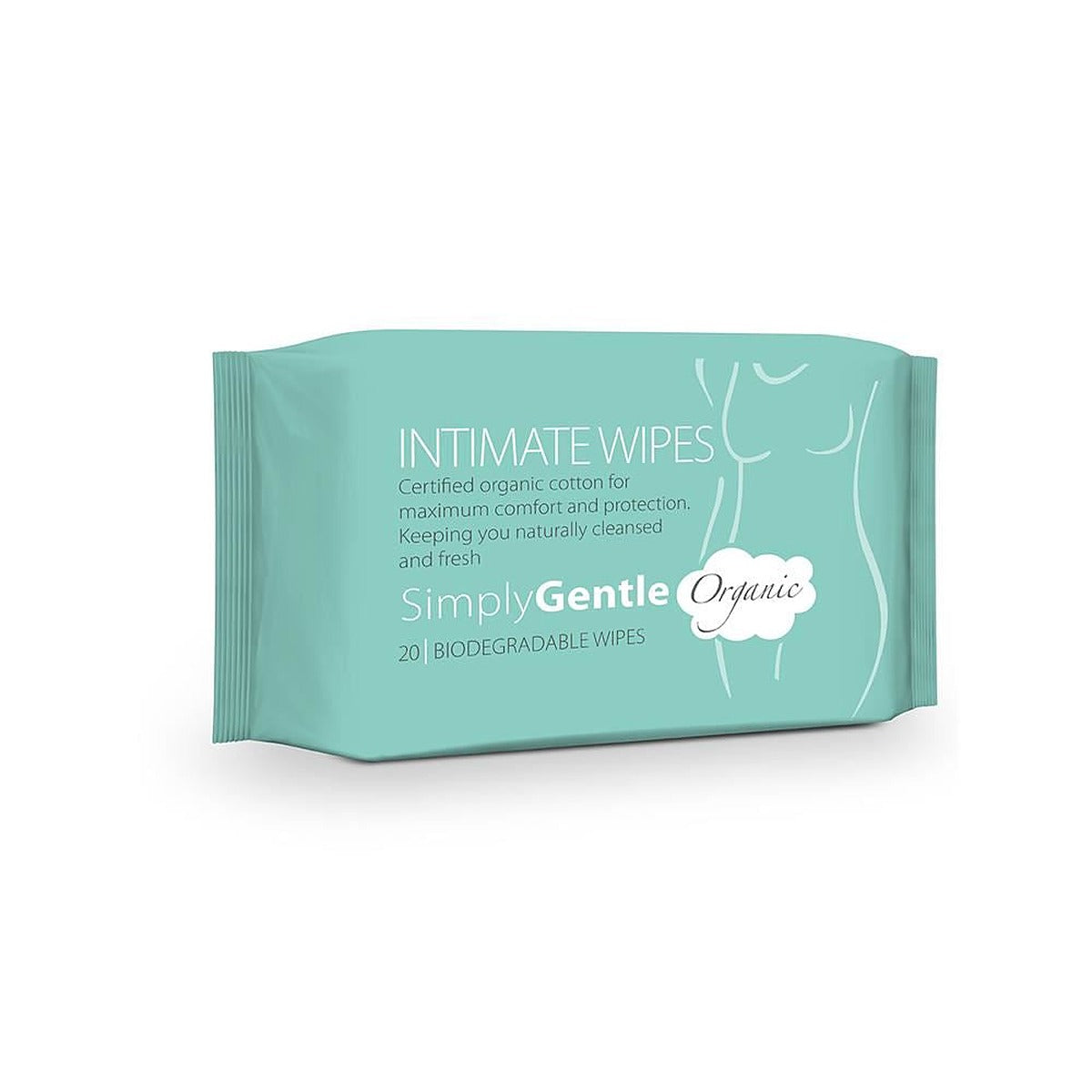 Simply Gentle Organic cotton Intimate wipes 20 box