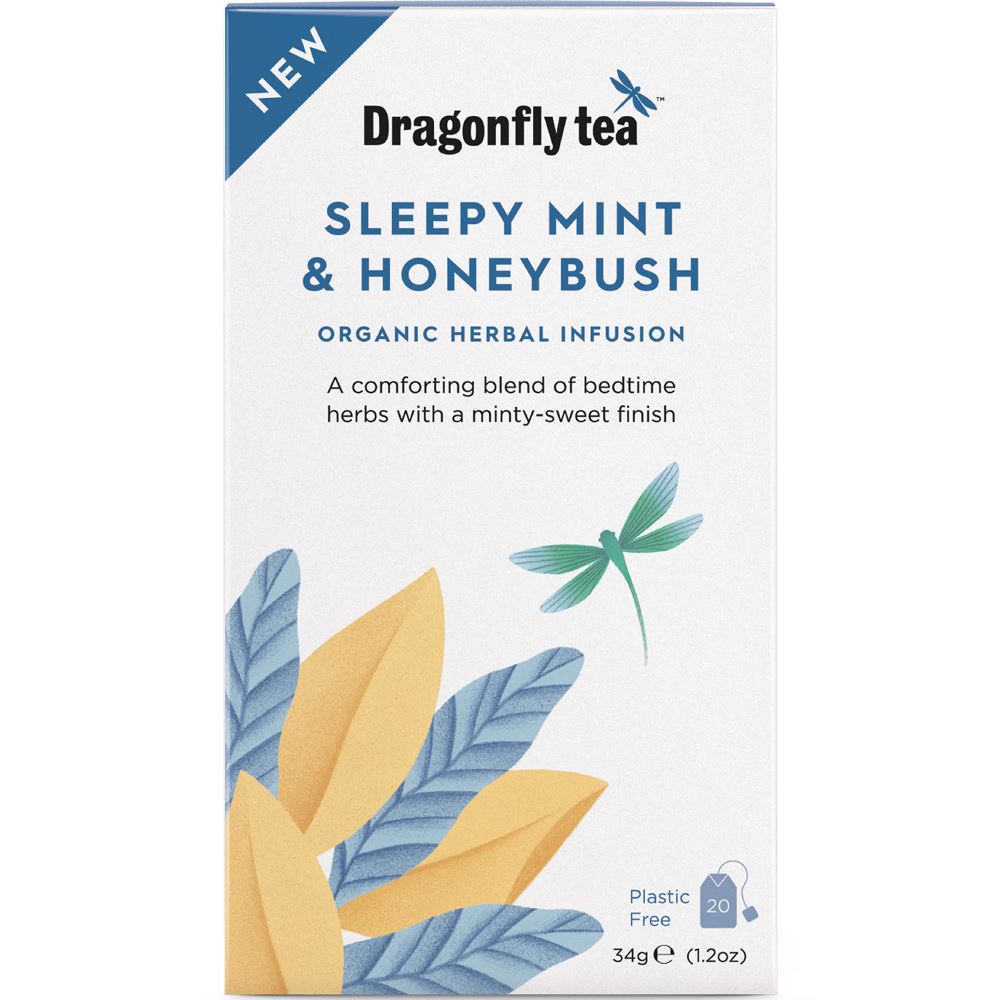 Dragonfly Tea Sleepy Mint & Honeybush Organic Herbal Tea 20 Tea bags