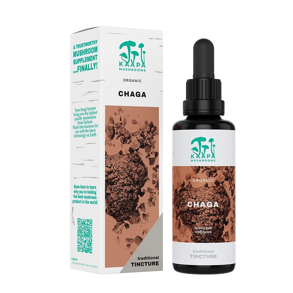 Kaapa Mushrooms Chaga Mushroom Organic Extract Tincture 50ml