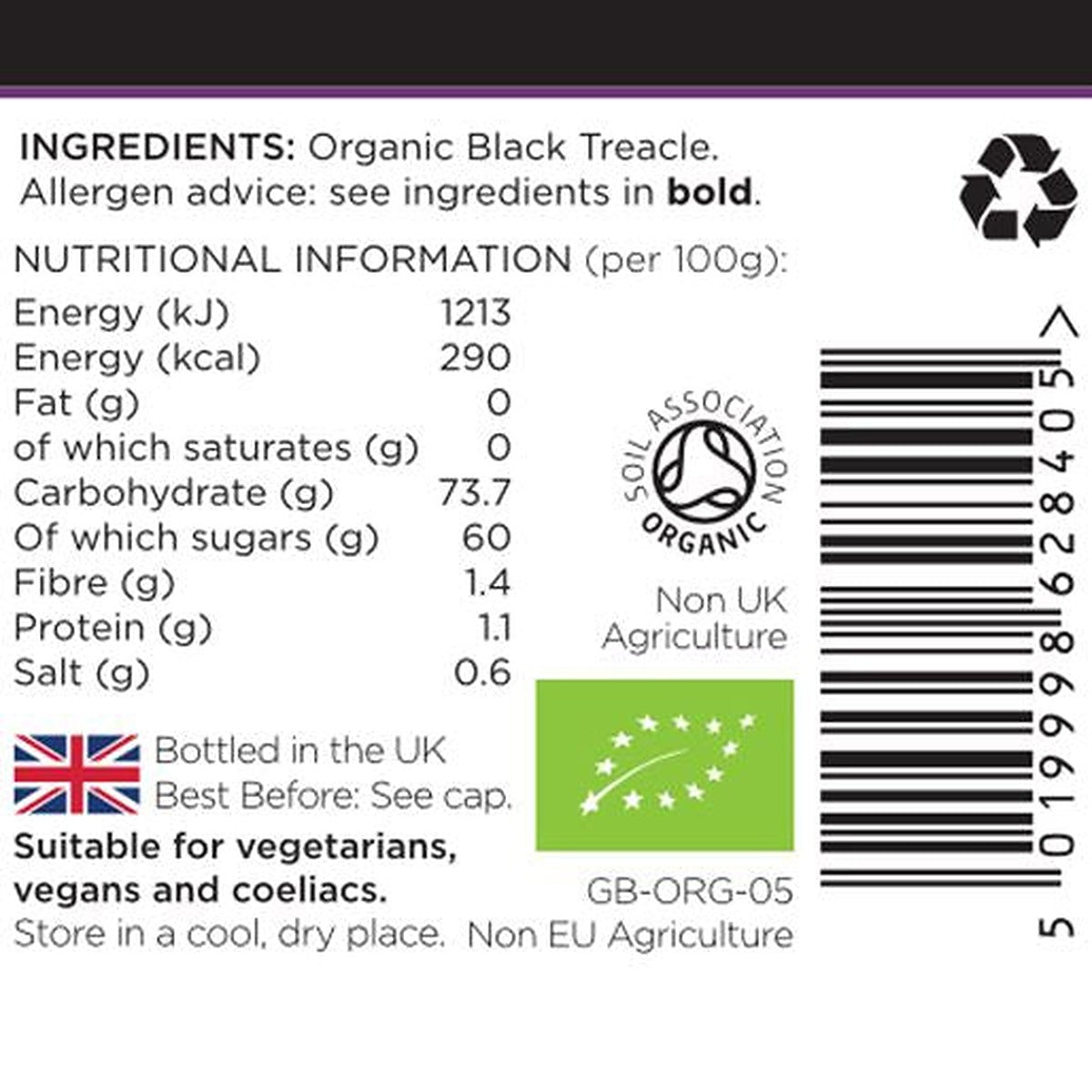 Rayner's Organic Black Treacle - 340g - image 2