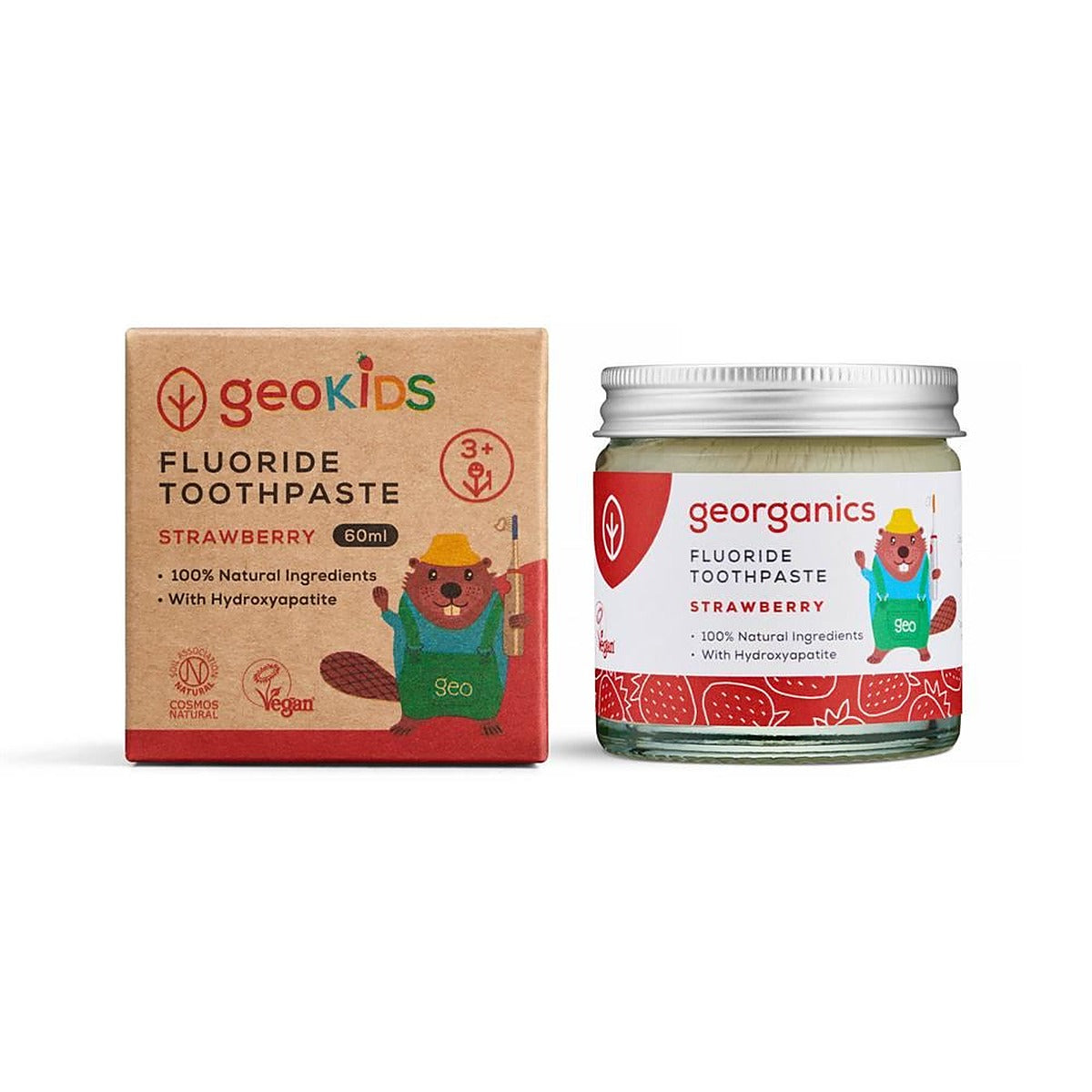 Georganics Fluoride Toothpaste for Kids Strawberry 60ml