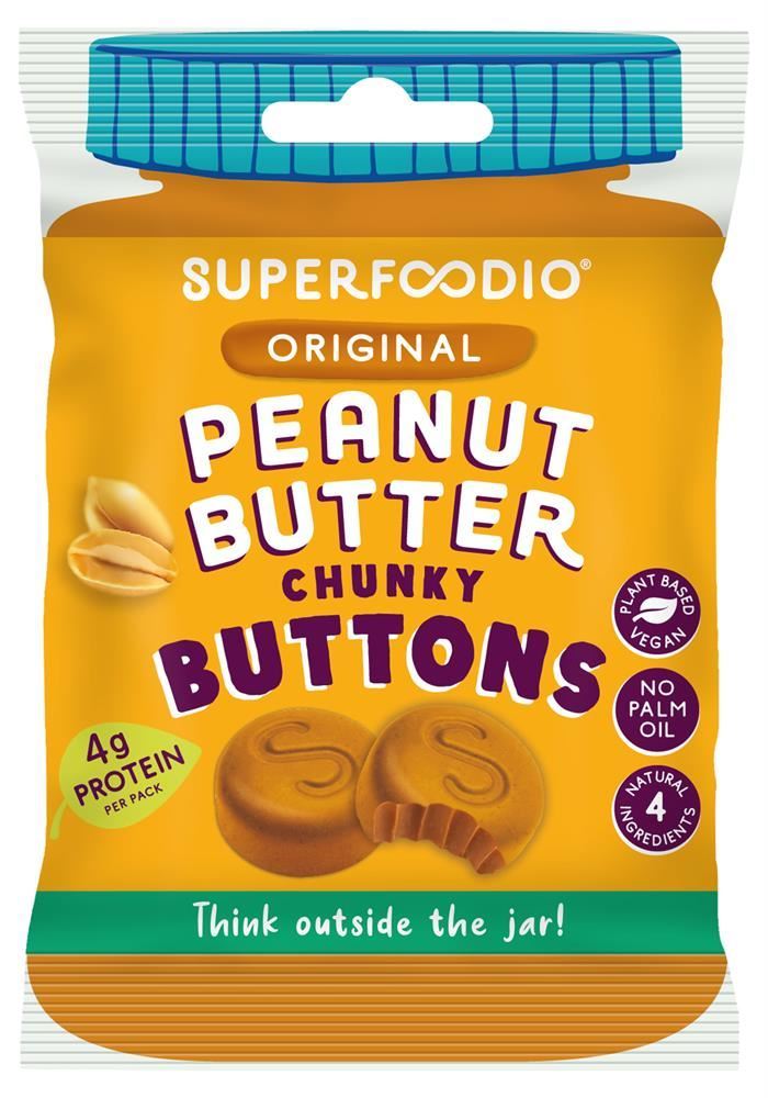 Superfoodio Peanut Butter Buttons - Original 20g - 15 Pack