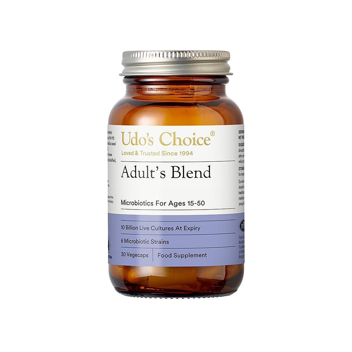 Udos Choice Adult's Blend Microbiotics - 30 Vegecaps