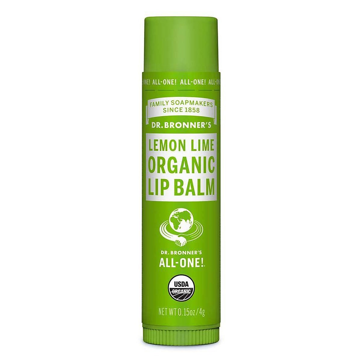 Dr Bronner Org Lip Balm Lemon Lime 4g