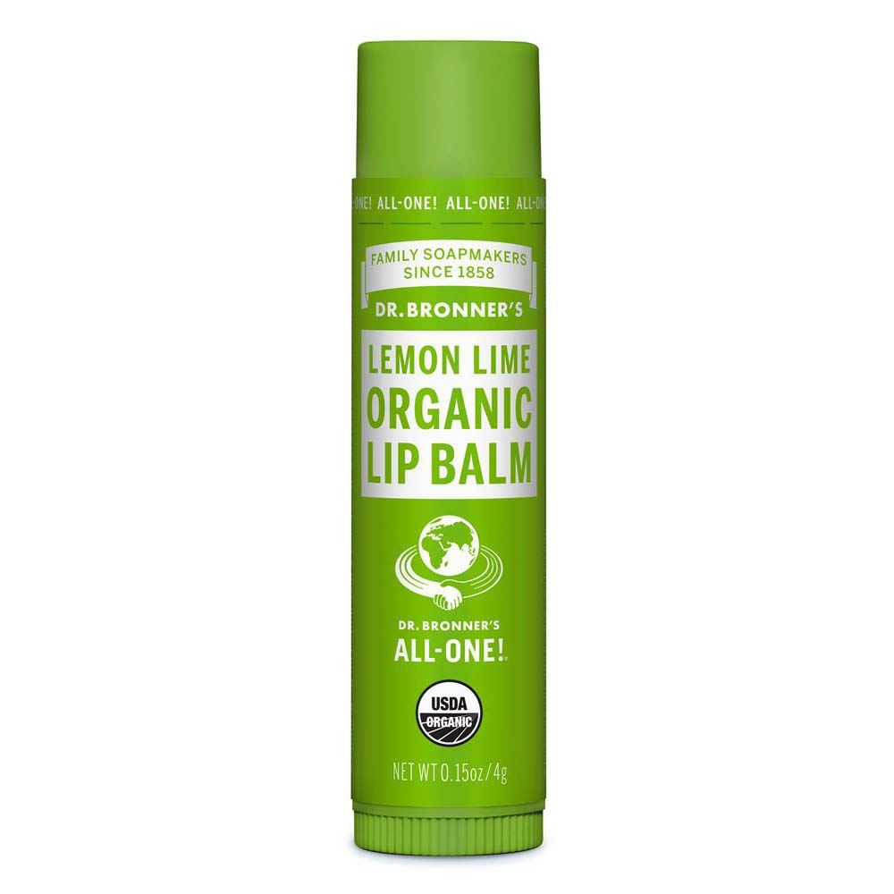 Dr Bronner Org Lip Balm Lemon Lime 4g