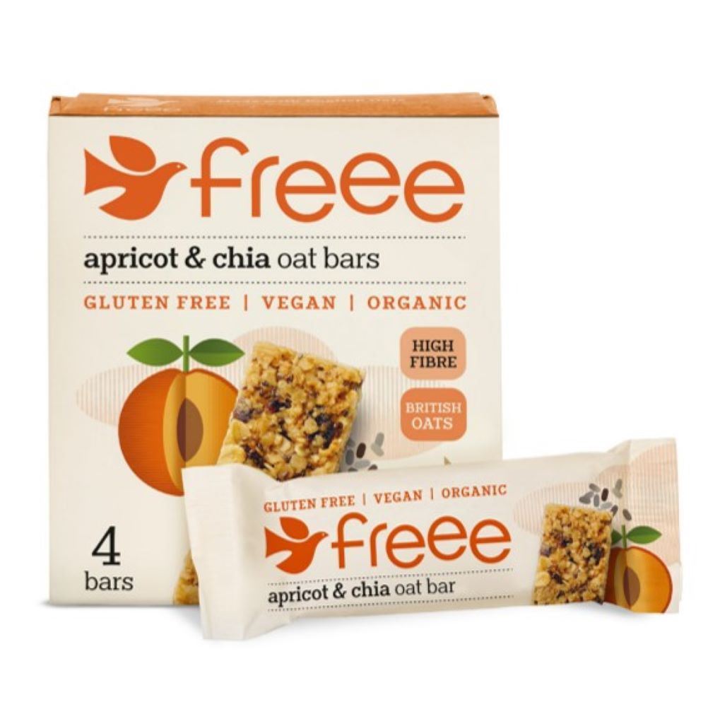 Doves Farm Org GF Apricot & Chia Oat Bar 4 x 35g - 7 Pack