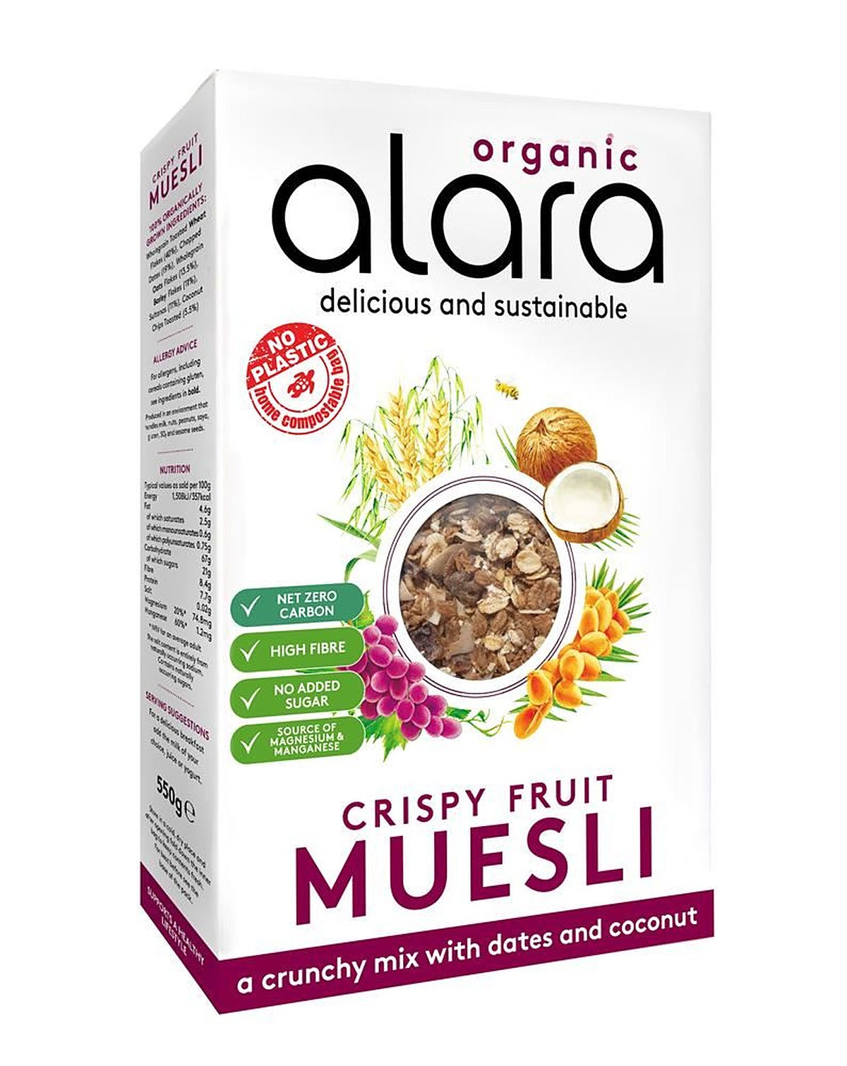 Alara Crispy Fruit Muesli Organic 550g