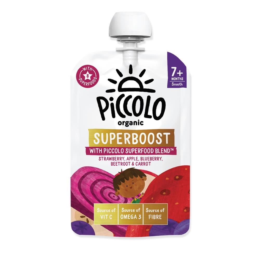Piccolo Organic Superboost Strawberry Blueberry and Beetroot 100g - 7 Pack