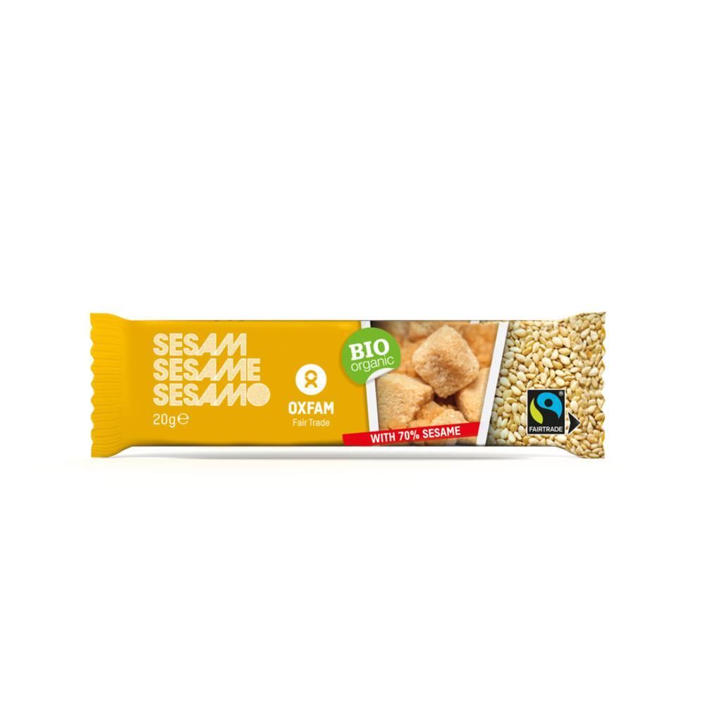 Oxfam Fair Trade ORGANIC Sesame Bar 20g - 45 Pack