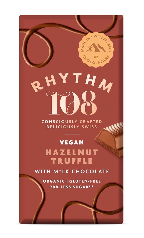 Rhythm 108 Chocolate Tablet Hazelnut Truffle 100g
