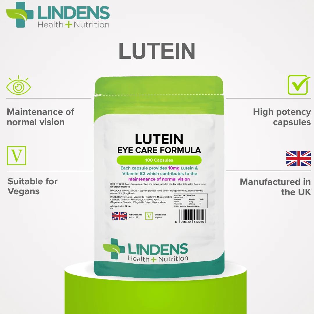 Lindens Lutein 10mg - 100 Capsules - image 3
