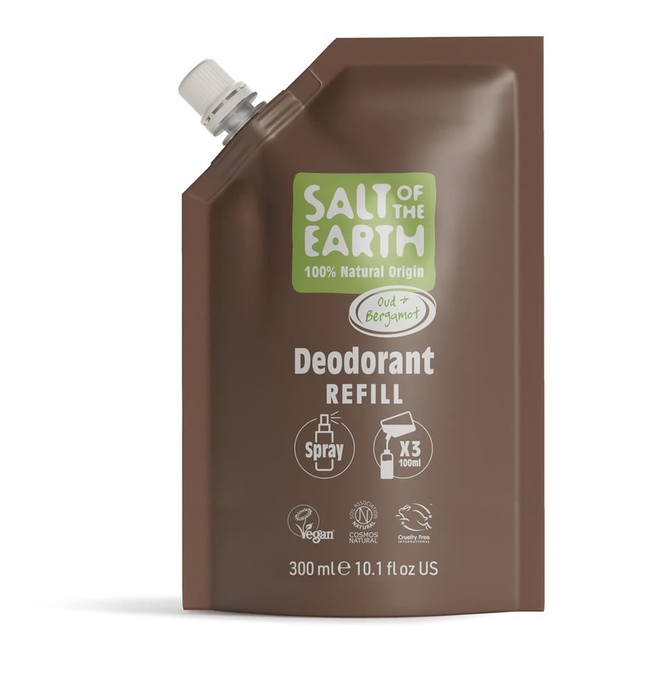 Salt Of the Earth SOTE Oud & Bergamot Spray Refill Pouch 300ml