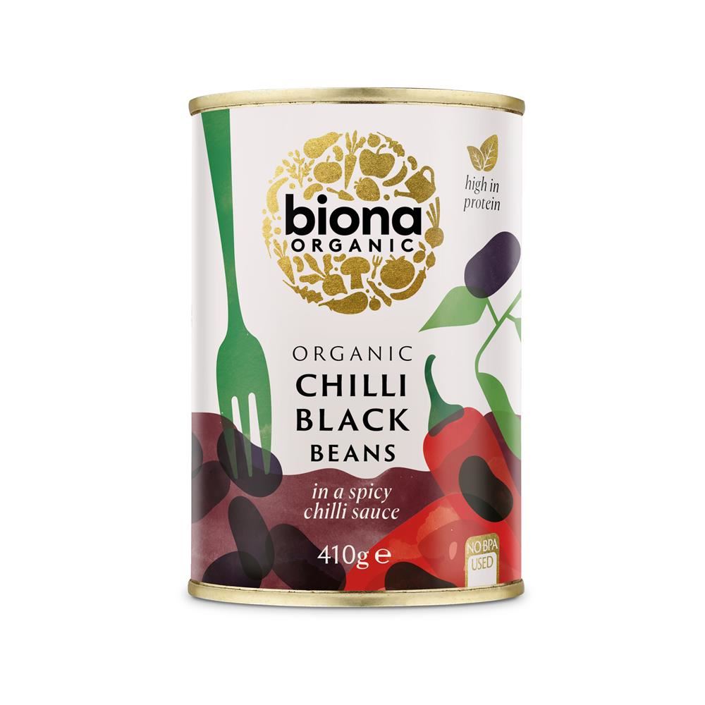 Biona Chilli Black Beans Organic 400g