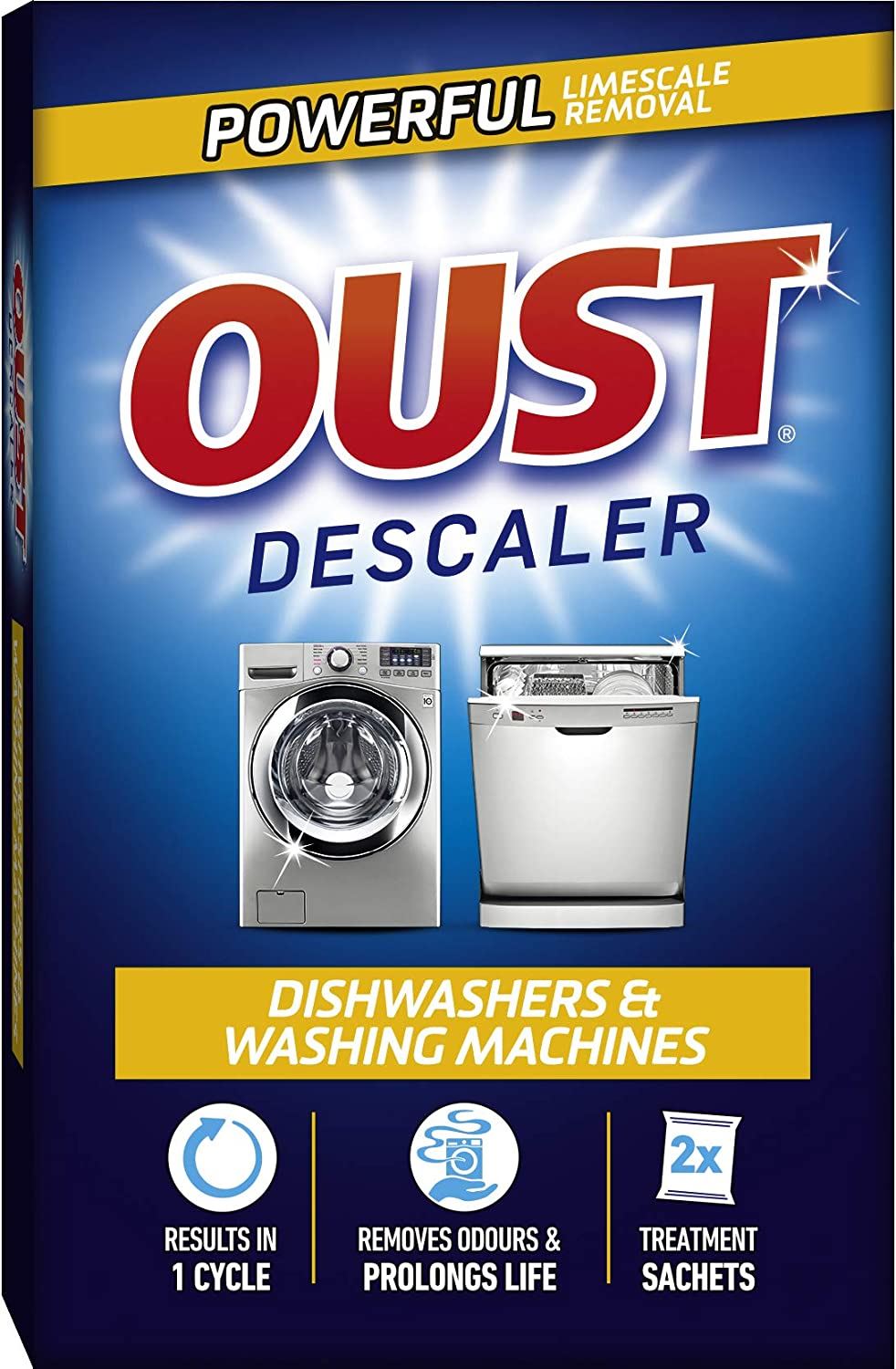Oust Dishwasher & Washing Machine Descaler - Removes Odours & Prolongs Life