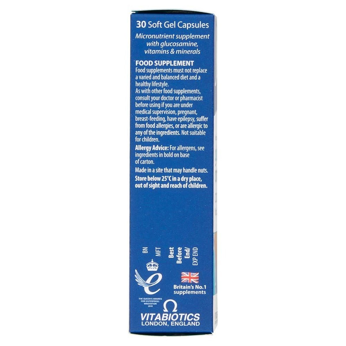 Vitabiotics Jointace Omega 3 Glucosamine Cod Liver Oil - 30 Soft Gel Capsules - image 3