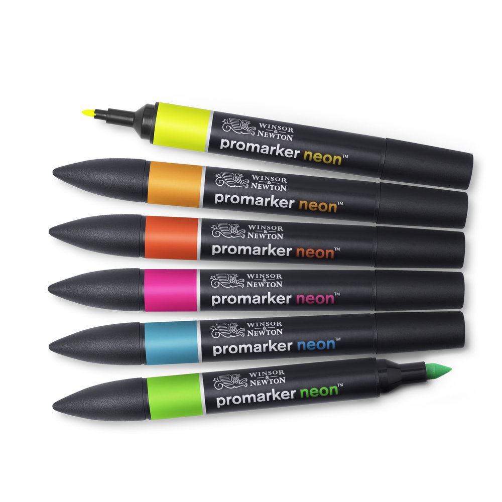 Winsor & Newton Designers Promarker Neon Twin Tip Graphics - All Shades