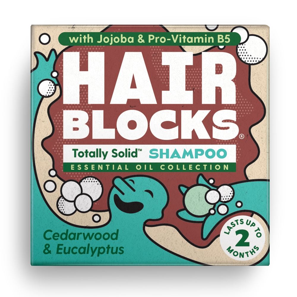 Shower Blocks Hair Blocks Solid Shampoo - Cedar & Eucalyptus 85g