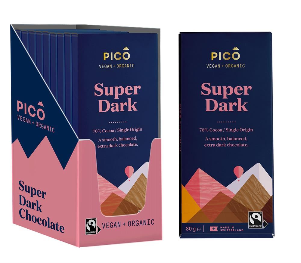 Pico Organic Super Dark Chocolate 80g