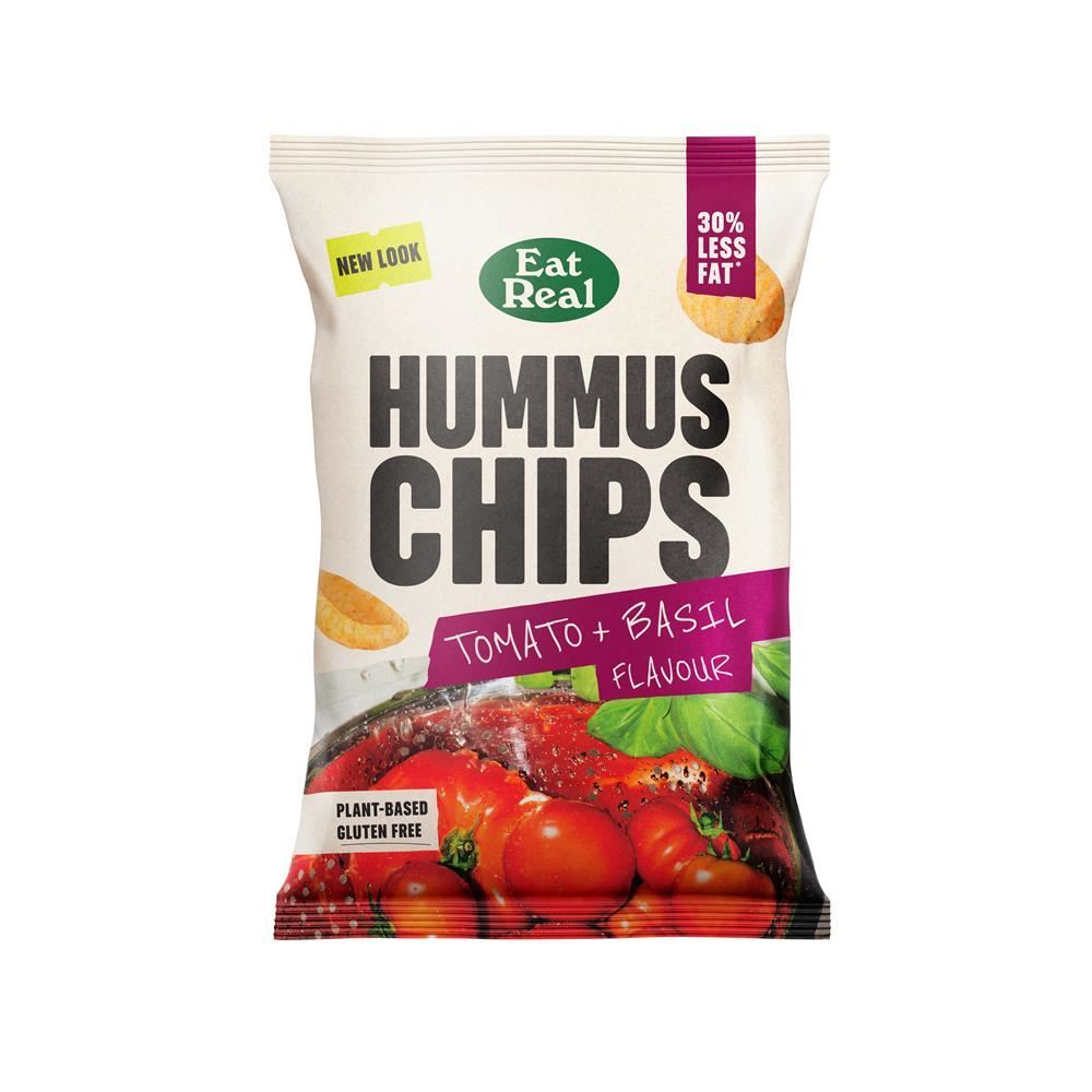 Eat Real Hummus Chips Tomato & Basil 110g - 10 Pack