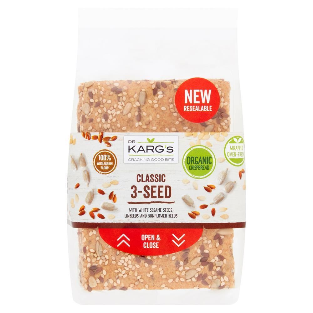 Dr Karg Organic Classic 3-Seed Crispbread 200g - 8 Pack