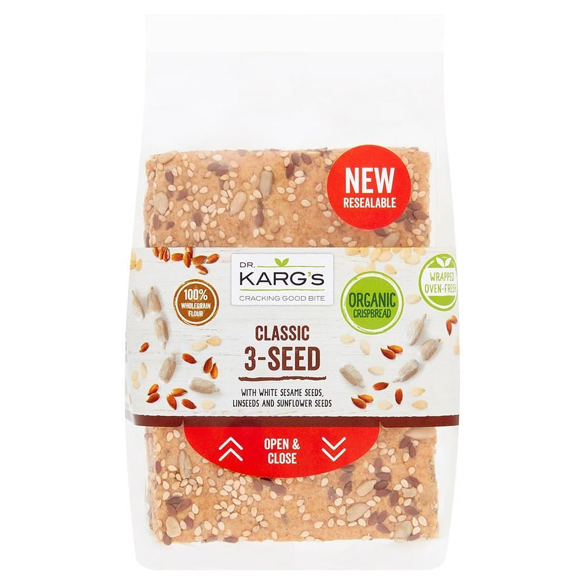 Dr Karg Organic Classic 3-Seed Crispbread 200g - 8 Pack