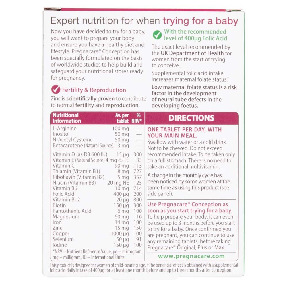 Vitabiotics Pregnacare Conception - 30 Tablets