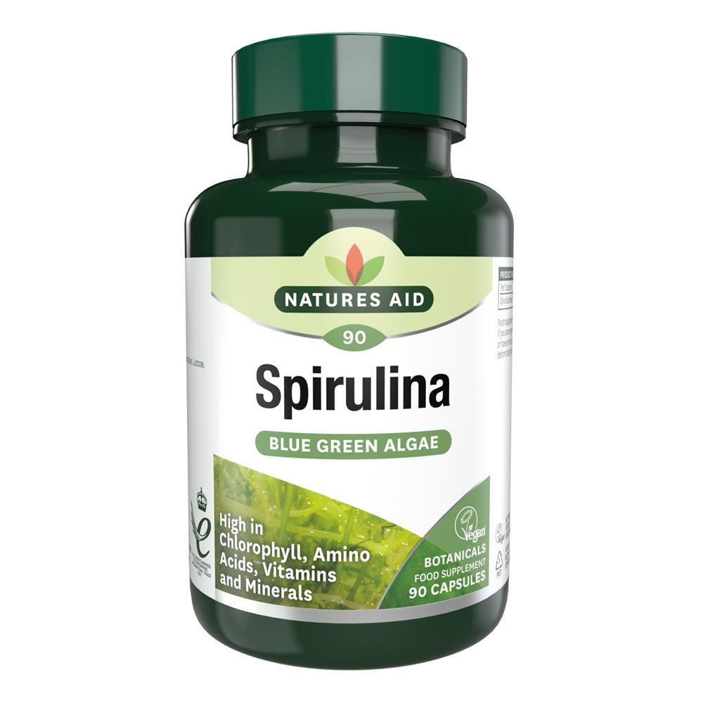 Natures Aid Spirulina 500mg 90 Capsules