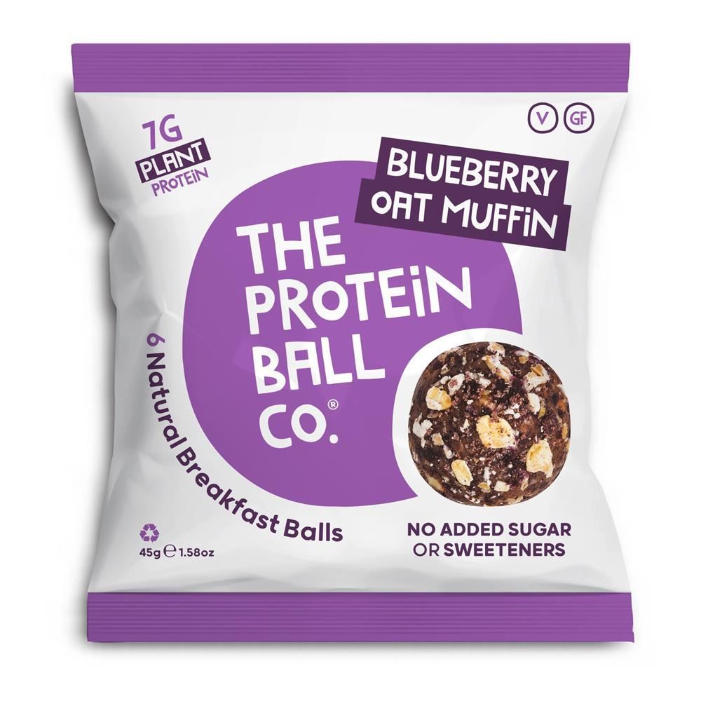 The Protein Ball Co Blueberry Oat Muffin Balls 45g - 10 Pack