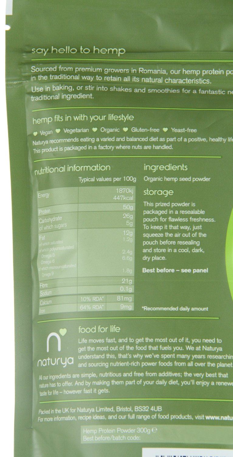 Naturya Organic Hemp Protein Powder 300g