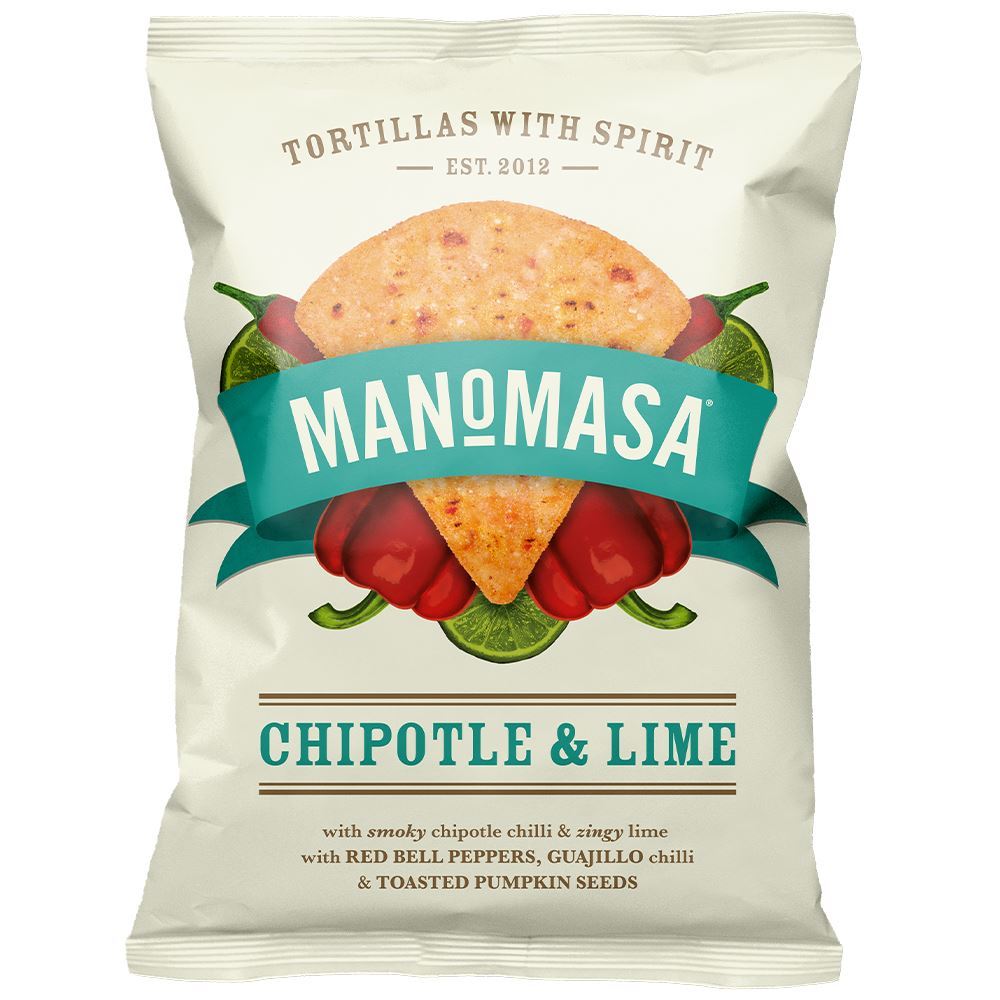 Manomasa Chipotle & Lime Tortillas 140g - 10 Pack
