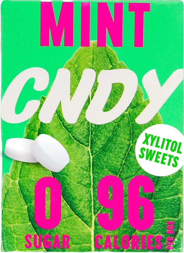 CNDY Mint Sugar Free Xylitol Sweets 40g - 7 Pack