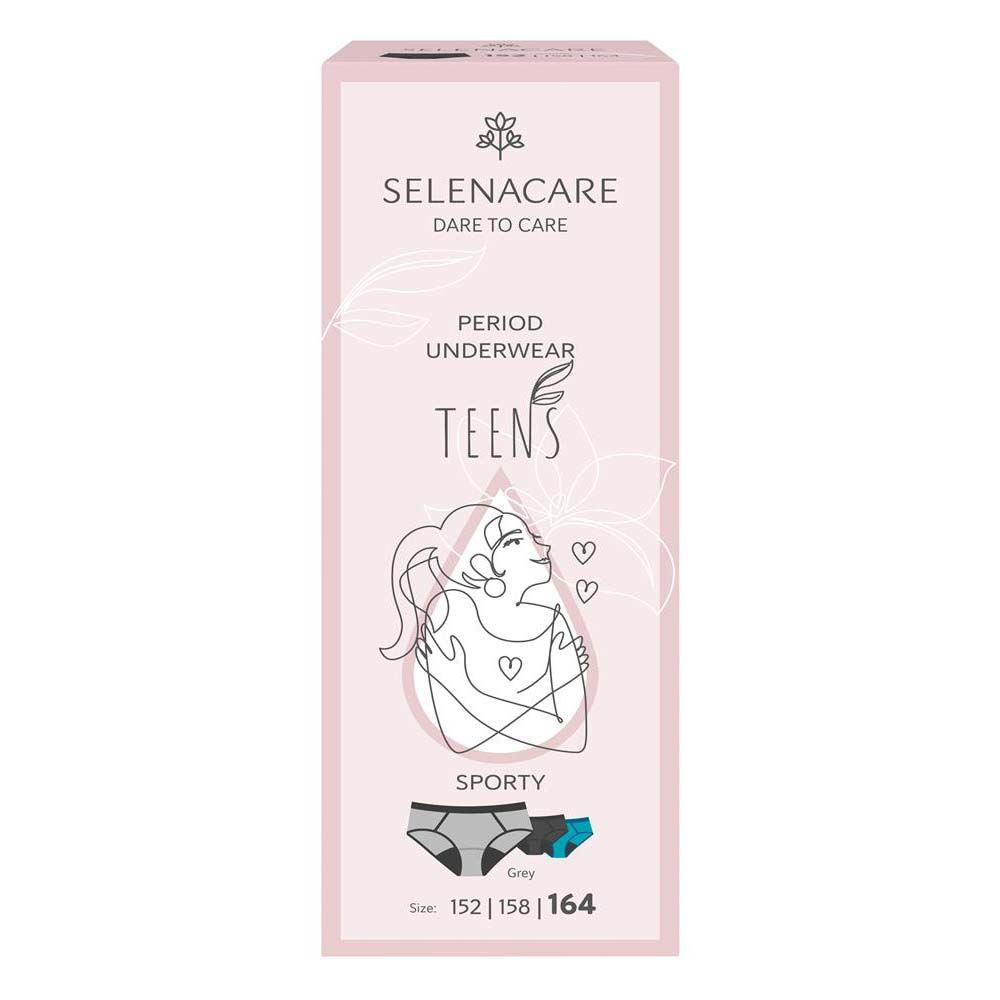 Selenacare TEENS period panties Sporty Grey Size 164