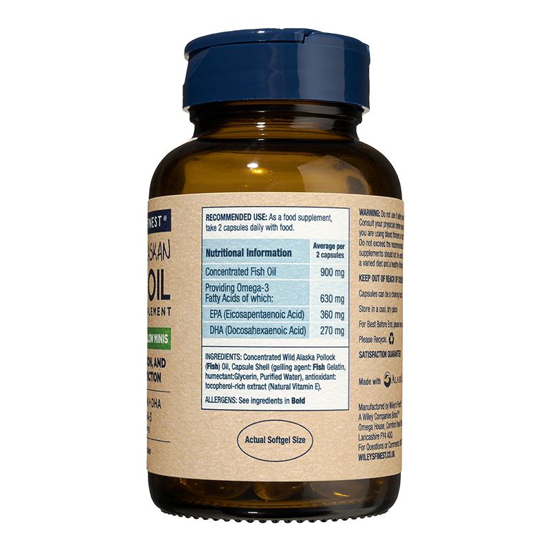 Wiley's Finest Easy Swallow Minis 60 Softgels