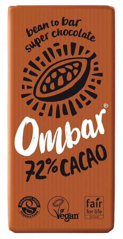 Ombar 72% Cacao 70g organic and vegan - 10 Pack