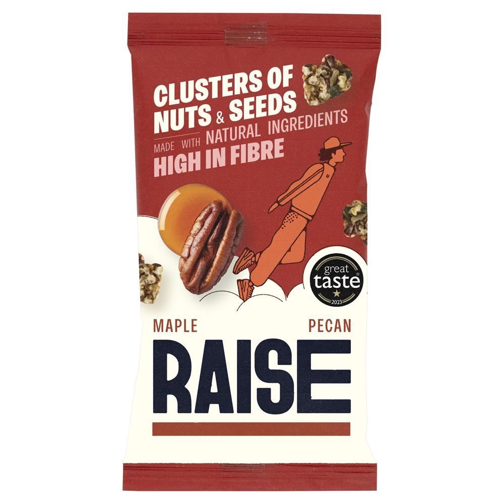 RAISE Snacks Maple Pecan Clusters of Nuts and Seeds 35g - 12 Pack