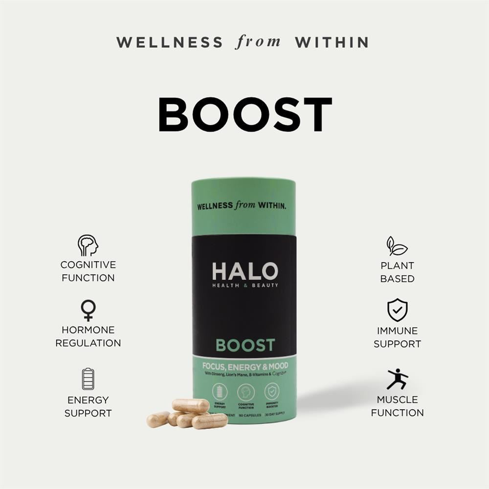 Halo BOOSTDaily energy focus and immune support 90 Caps