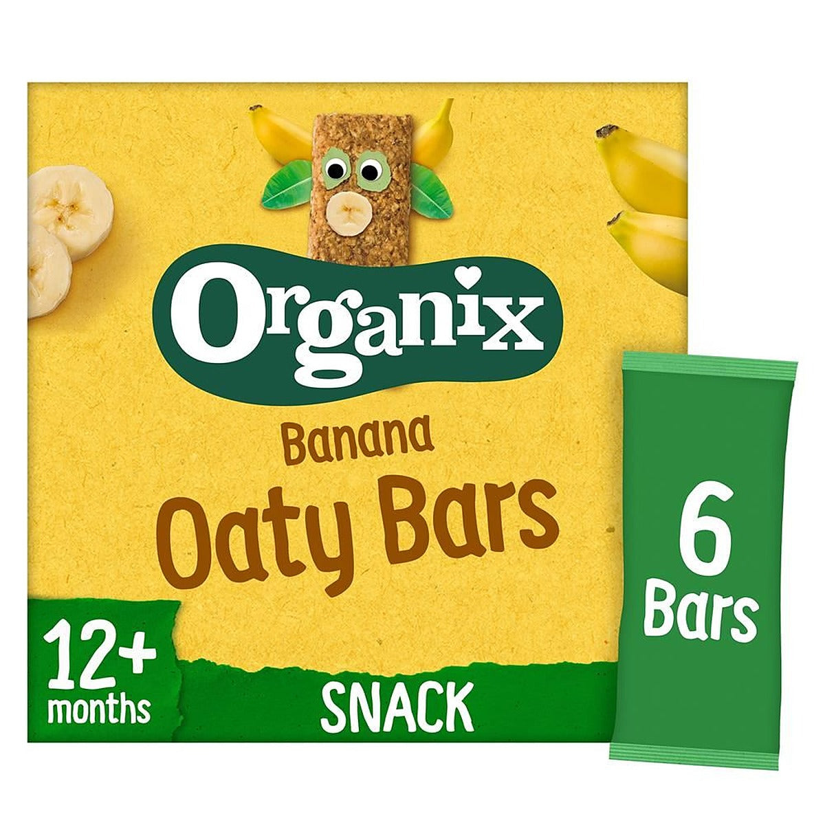 Organix Banana Organic Soft Oat Snack Bars 6x23g