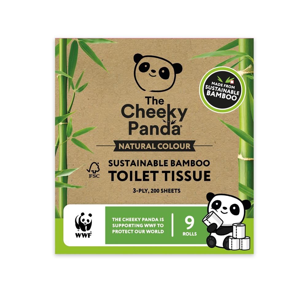 Cheeky Panda The Cheeky Panda Natural Colour Bamboo Toilet Tissue 9 Rolls