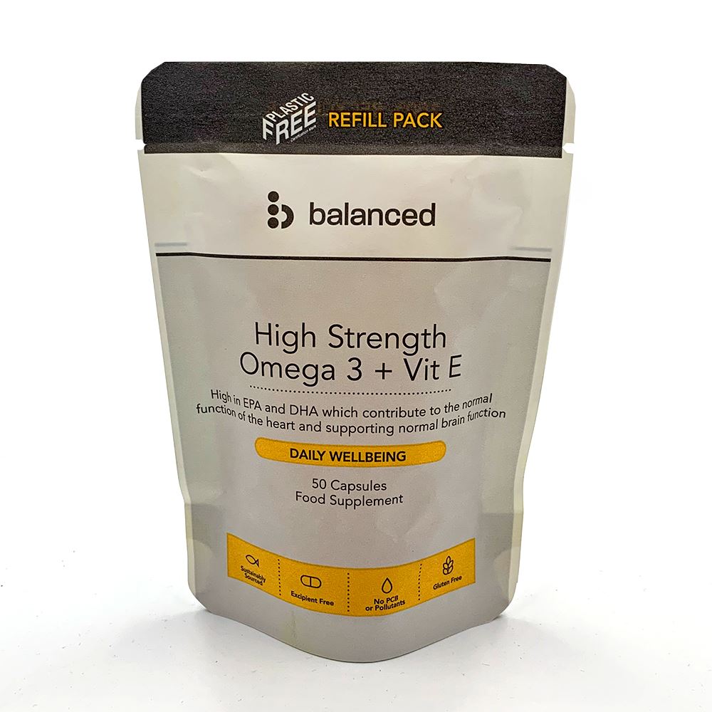 Balanced High Strength Omega 3 + Vit E 50 Gel Caps - Refill Pouch