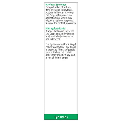 A.Vogel Pollinosan Eye Drops Hayfever 10ml For Red Itchy Eyes