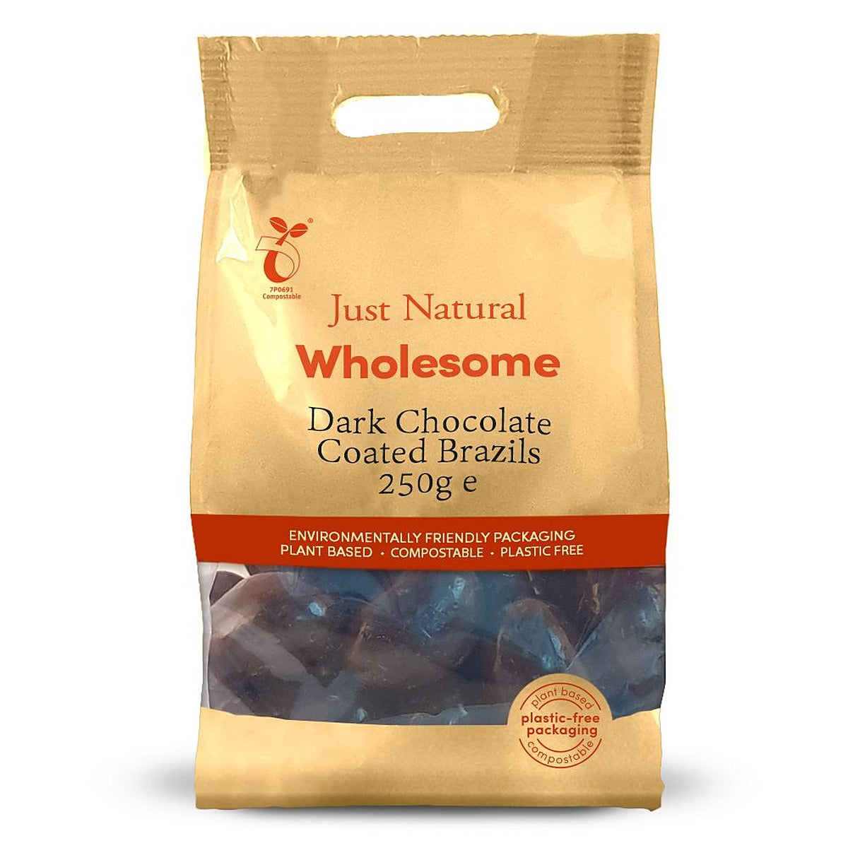 Just Natural Wholesome Dark Chocolate Coated Brazils 250g
