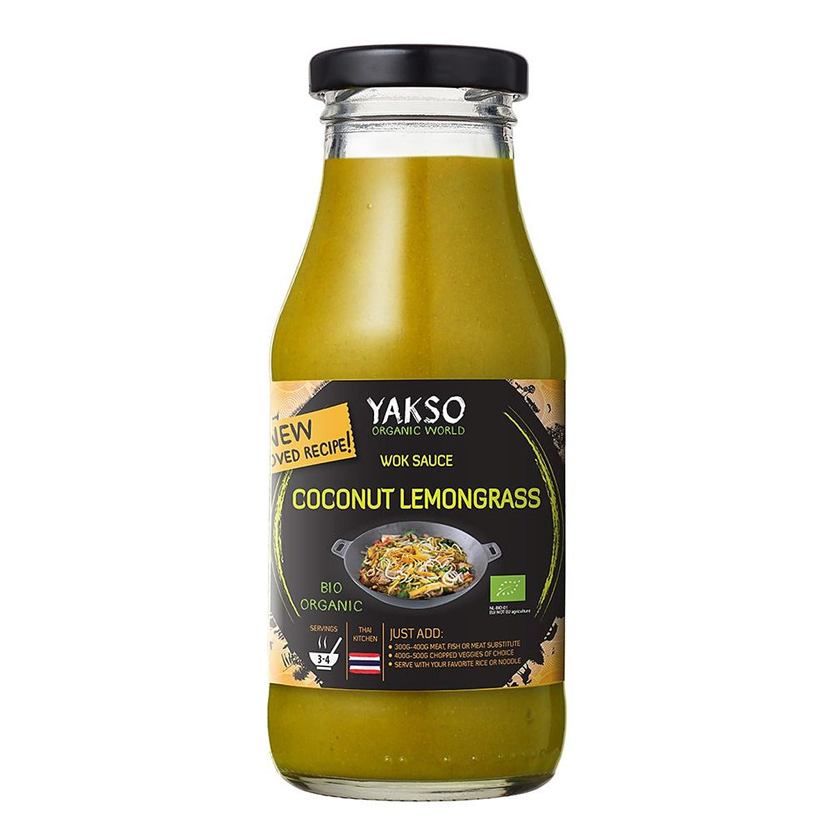 Yakso Organic Wok Sauce Coconut & Lemongrass 240ml