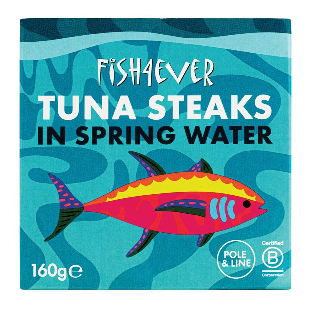 Fish4Ever Skipjack Tuna Steaks in Spring Water 160g