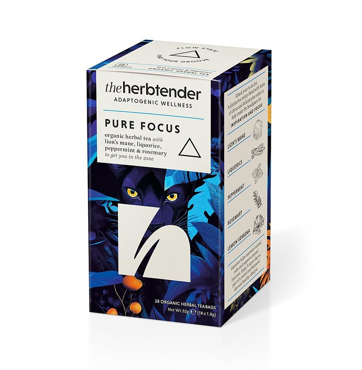 The Herbtender Organic Herbal Tea - Pure Focus 18bag