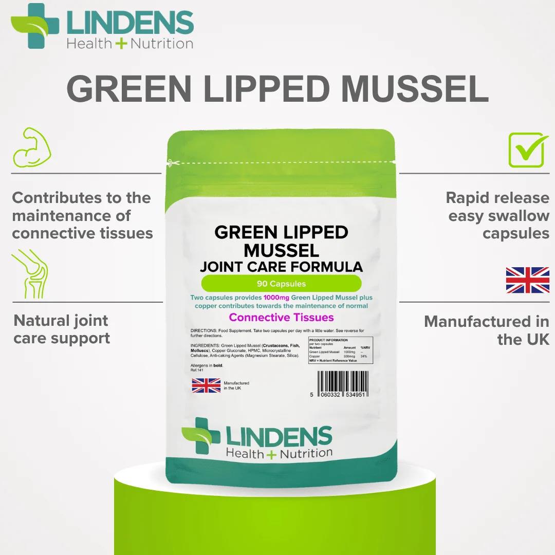 Lindens Green Lipped Mussel 500mg - 90 Capsules - image 3
